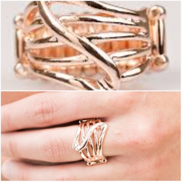 paparazzi Jewelry - HEAD OVER SHIMMER ROSE GOLD RING paparazzi Jewelry - HEAD OVER SHIMMER ROSE GOLD RING